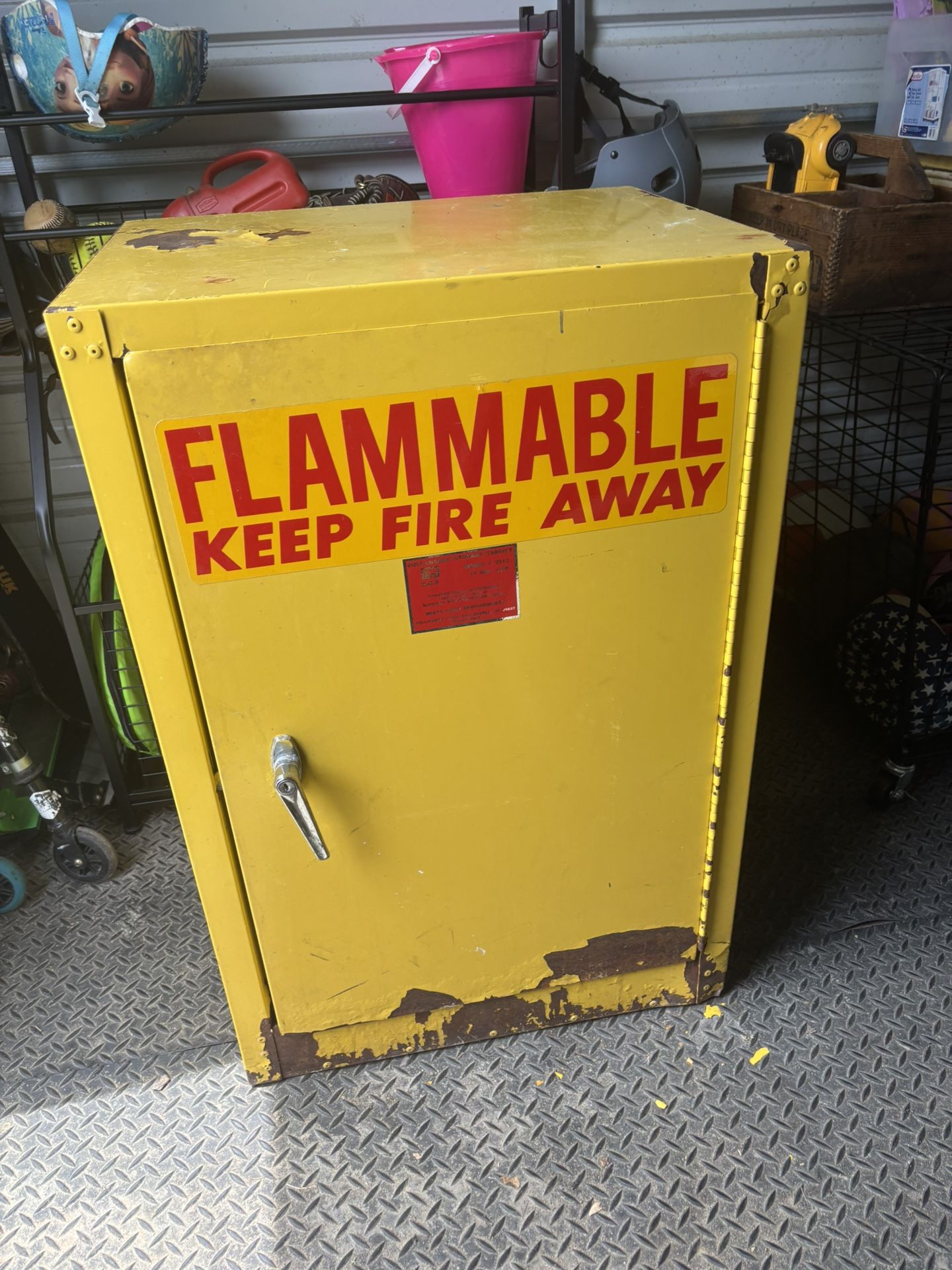 Yellow Fire Cabinet - Pick Up In Fuquay Near Fleming Loop Park