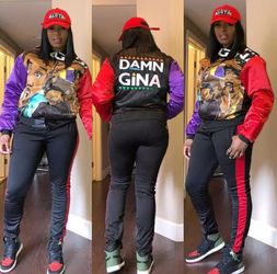 Tracksuit 2PCS Sweat Suit Jogging Pants DAMN GINA Casual Sportswear Sweatshirt Ladies Spring Autumn Wear