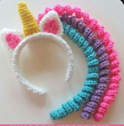 Crocheted Unicorn Headband