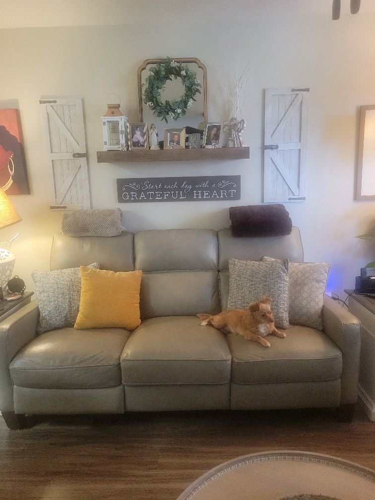 Free Leather Electric Double Recliner Couch