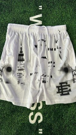 Eric Emanuel Shorts – White & Black – Size Medium
