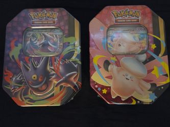 Pokemon tcg Mega Moonlit Gengar + Clefable Tins, SEALED