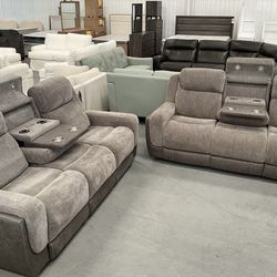 Dual power Reclining Sofa set