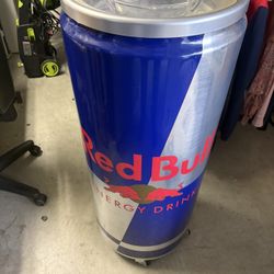 Red Bull Energy Drink Fridge Cooler Wheeled Ice Chest