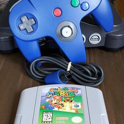 Super Mario 64 N64 With Controller 