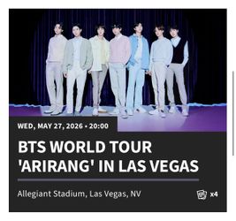 BTS Arirang Tickets - Vegas 5/27