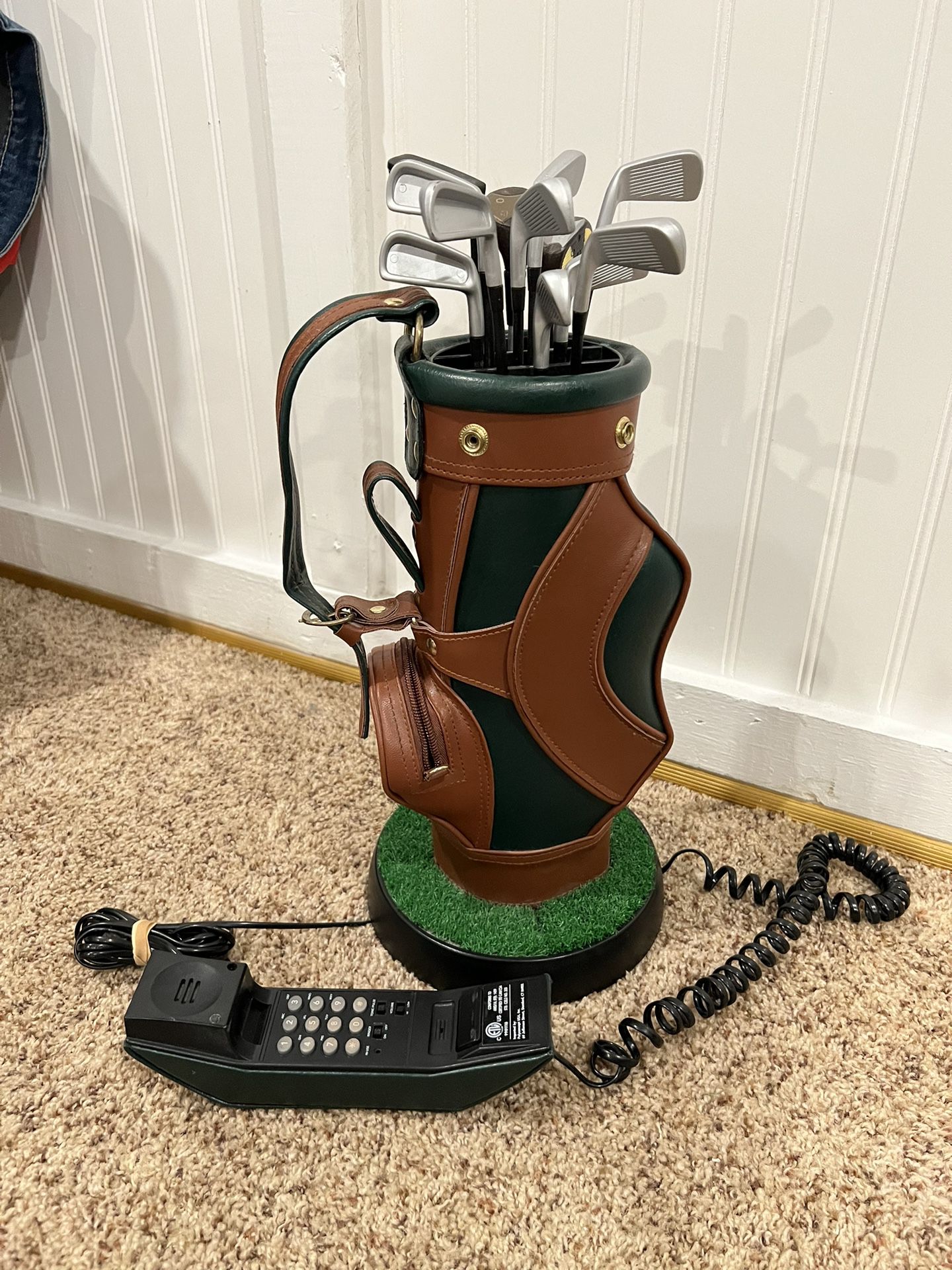 Vintage A Hole In One Golf Bag Phone, Golf Themed Landline Phone, Vintage Golf Bag Landline Phone, Golf Bag Shaped Phone, Gift for Golfers