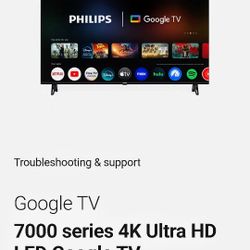 43" Google TV , 7000 Series4k Ultra HD LED