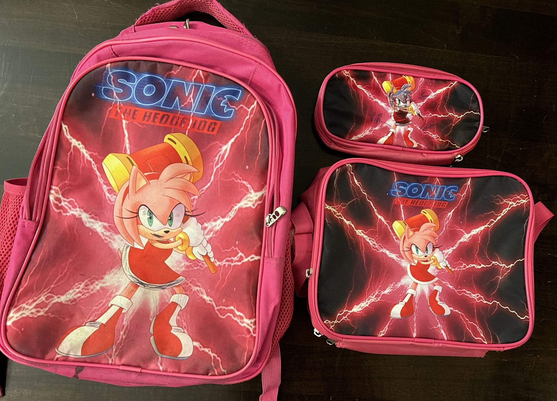 AMY ROSE BACKPACK AND LUNCH BOX!