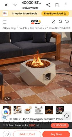 Costway propane fire pit, brand new in box. Never used