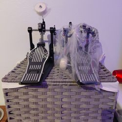  Professional Wool Felt Hammer Double Drum Pedal Black