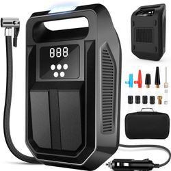 Luxe Essentials 12V Digital Tire Inflator - Portable Air Compressor w/ Accessories (NEW)