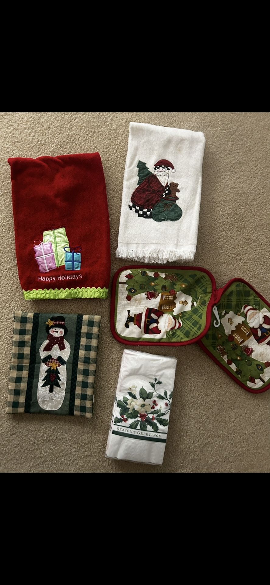 Holiday Kitchen Towels, Potholders
