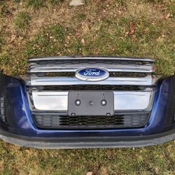 11-14 2013 FORD EDGE FRONT BUMPER COVER VALANCE LIP DRL GRILL GENUINE OEM BLUE
