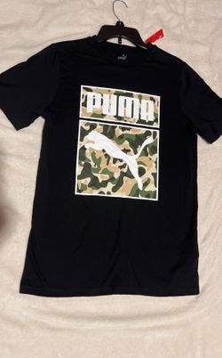 Mens Black And Camo Puma T-shirt