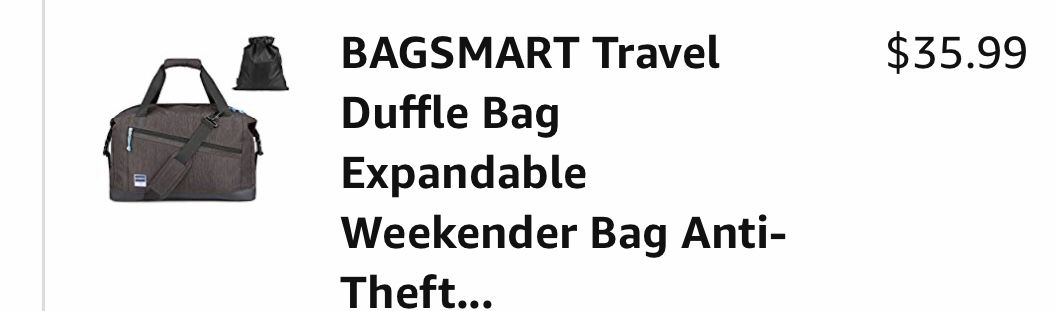 BAGSMART Travel Duffle Bag Expandable , ( black)