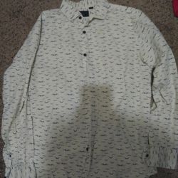 Gucci Mustache Long Sleeve Button Shirt