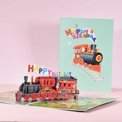 Birthday 3D Pop-up Greeting Card with Envelope 