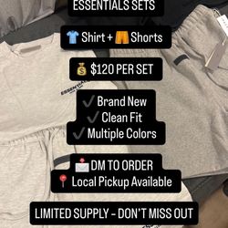 Essentials Sets Shirts and Shorts 