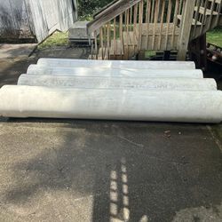 4 Pieces 18”x10’ PVC tubing 
