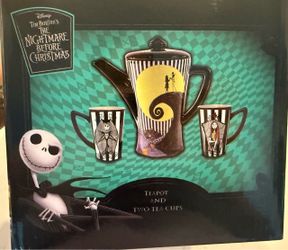 Nightmare Before Christmas Teapot and Two Tea Cups Set