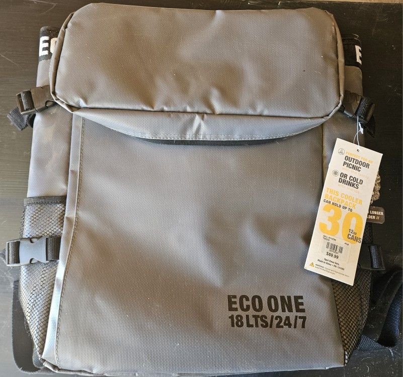 Brand New Eco One Cooler Backpack 18 Lts/24/7 with side pockets