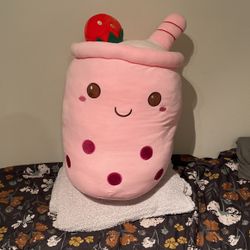 🍓 JUMBO Strawberry Boba Plushie 🍓