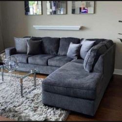 Slate Altari Sport Casual L Shape Cozy Sectional Sofa💥 Brand New✅ Showroom Available