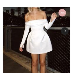White Strapless Dress 