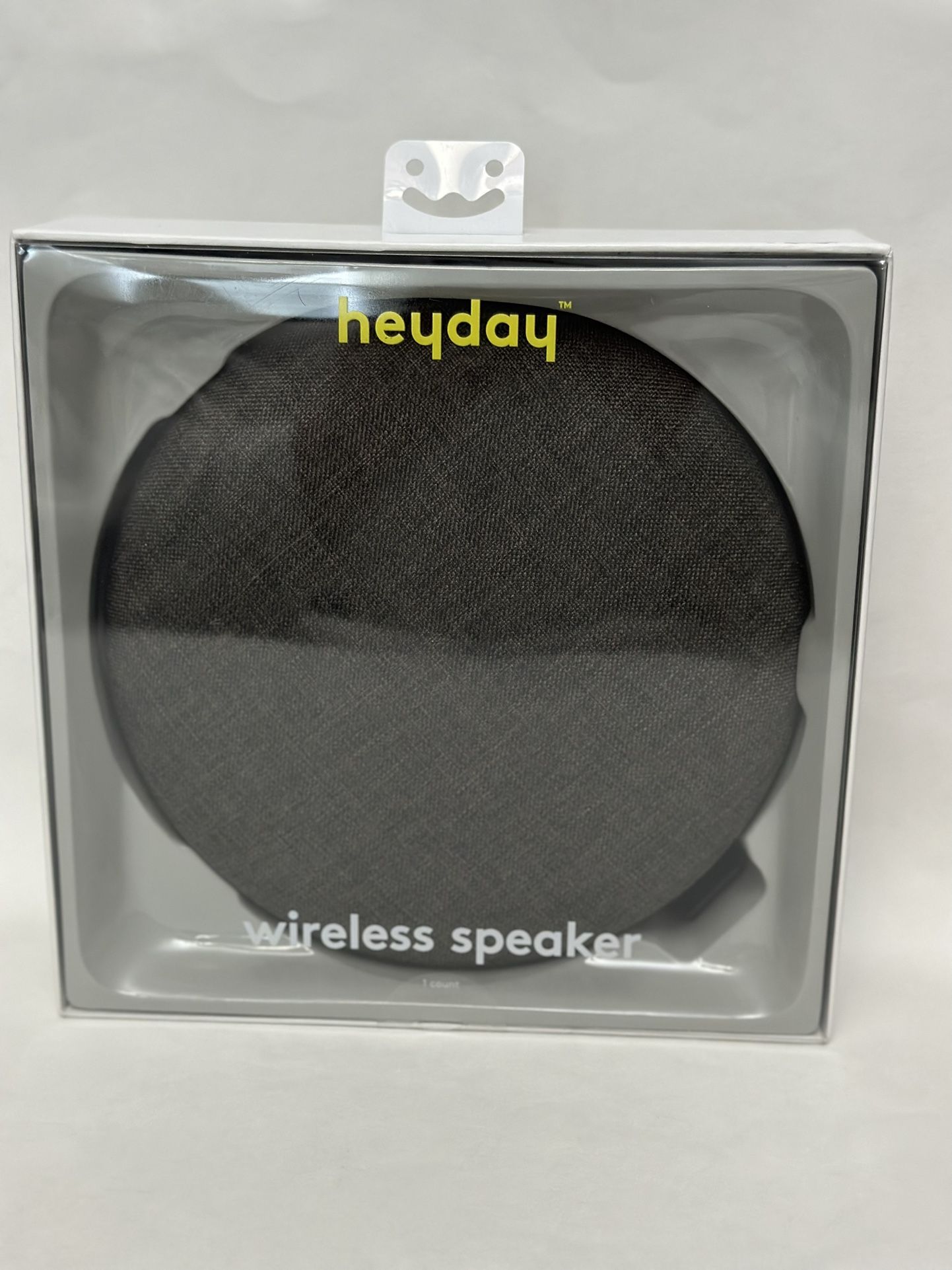 Heyday Round Bluetooth Speaker - Black - Waterproof - Brand New Never Opened