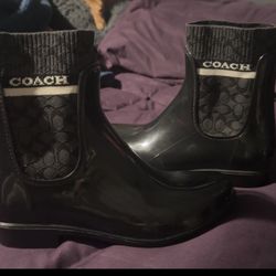 Coach Rain Boots Size 7 Women’s 