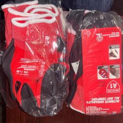 Milwaukee Medium Size  Red Nitrile Cut Level 1