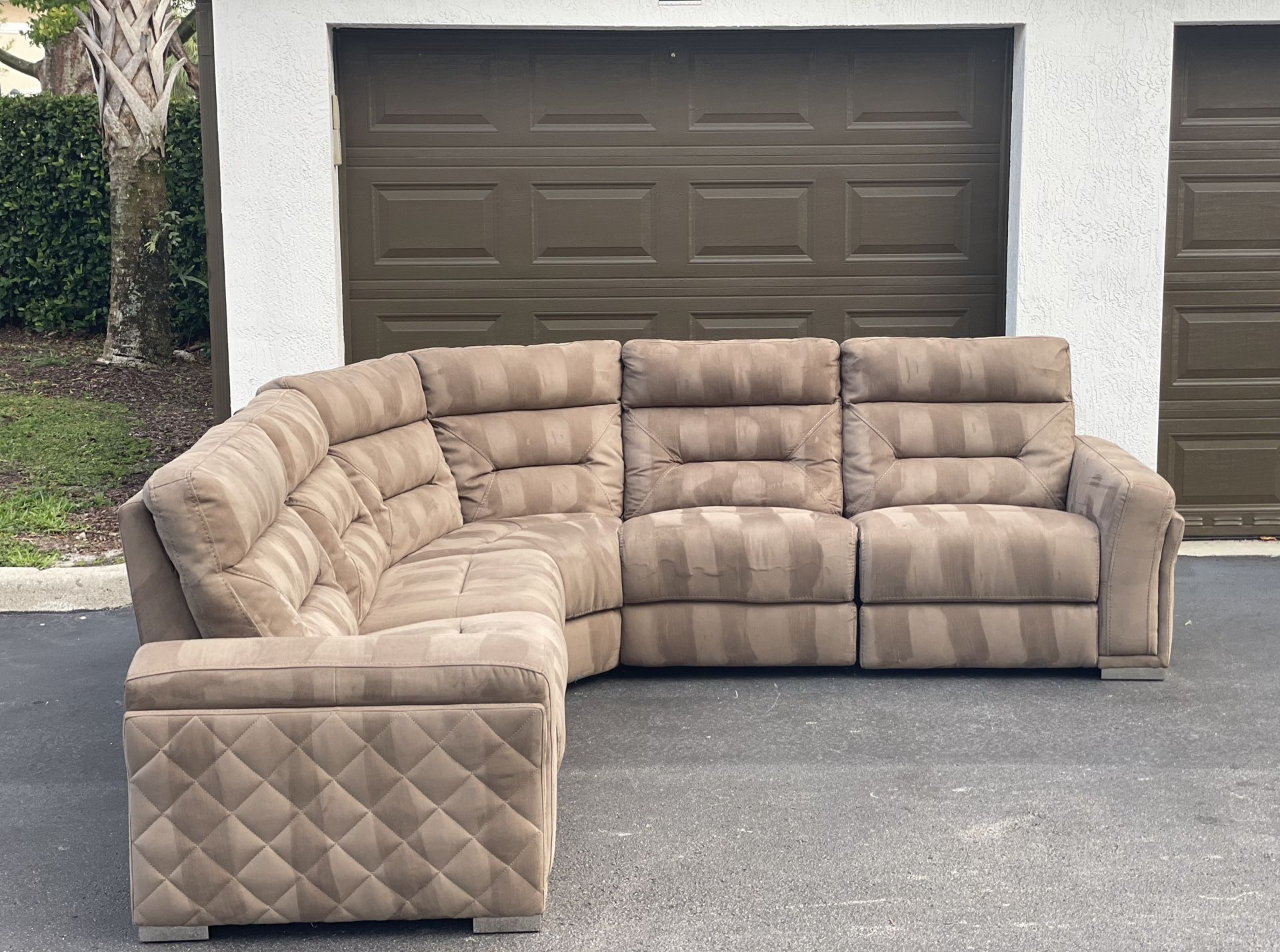 🛋️ Sofa/Couch Sectional - Light Brown - Recliners - Microfiber - Delivery Available 🚛