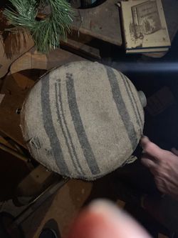 Old antique water canteen