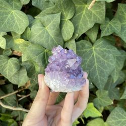 100% Natural Raw Amethyst Cluster w/ Gold Rutilated#10