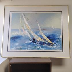 Large Lee Reynolds Painting - It's 4 by 5 Feet - In Perfect Condition 