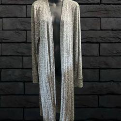 Mossimo Supply Co. Long Sleeve Knit Open Cardigan Sweater Gray Size L