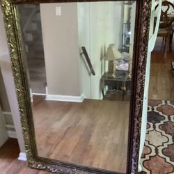 Antique Gold Mirror Huge