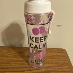 New Girls Cheer Water Bottle “Keep Calm And Cheer On”