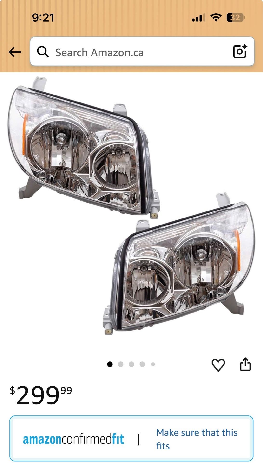 2003-2005 Toyota 4-Runner headlights