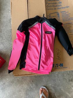 Bohn Body Armor Airtex armored motorcycle riding shirt/jacket in pink and black