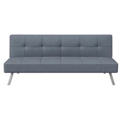 Armless, convertible, sleeper, futon sofa- Dark Gray