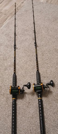 NEW Gold & Black Tsunami 30LW reel combo matching custom grip graphite Tsunami fugi guides 6'6 combos