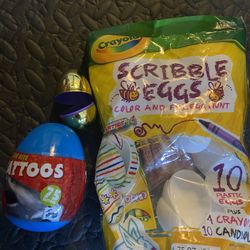 New Crayola SCRIBBLE EASTER EGGS & Shark Tattoo 
