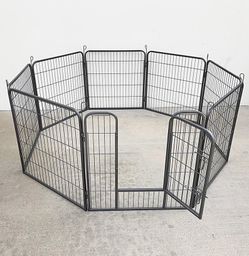 $100 (New in box) Heavy duty 32” tall x 32” wide x 8-panel pet playpen dog crate kennel exercise cage fence