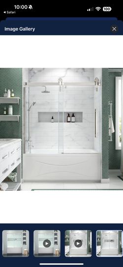 Ove Sedona 60 Bathtub Shower Door Satin Nickel