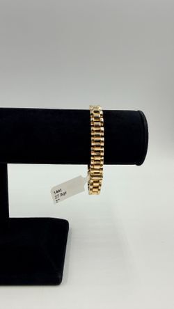 14KT YELLOW GOLD 7” ROLEX LINK BRACELET 27.8GR