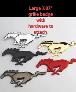 LARGE 7.87" Mustang Pony grille badge emblem see all 12 pics sold separately SHIPPING AVAILABLE
