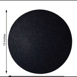 60 Black Sparkle Placemats, Non Slip Decorative Round Glitter