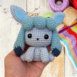 Glaceon the Ice Eeveelution Pokemon Crochet